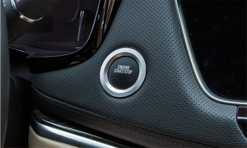 

4 Colors Aluminum Engine Start/Stop Button Decoration Circle Trim Sticker Car-styling For Cadillac XT5