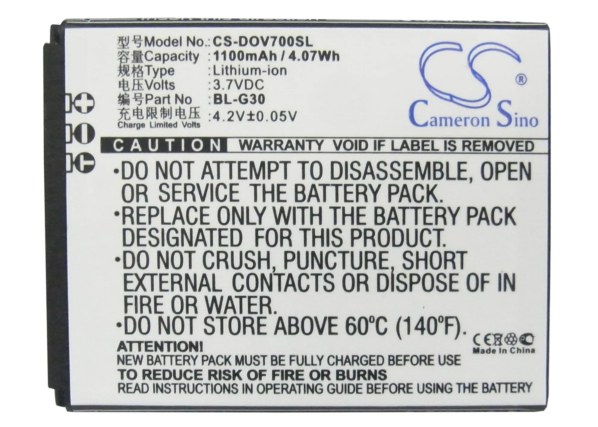 Аккумулятор Cameron Sino 1100 мАч для DOOV D7 IEva D7|cameron sino|battery forcameron sino battery |