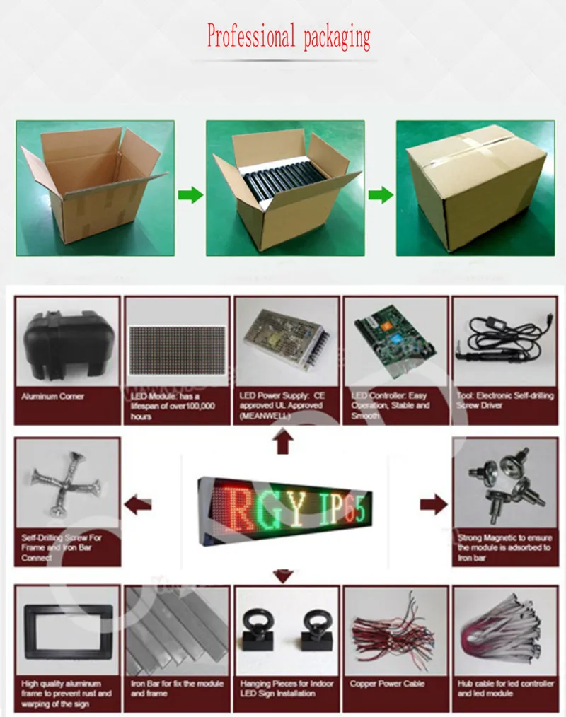 

P10 Outdoor RGY Tri-color 320*160mm 1/4 Scan for P10 dual color programmable message moving led display