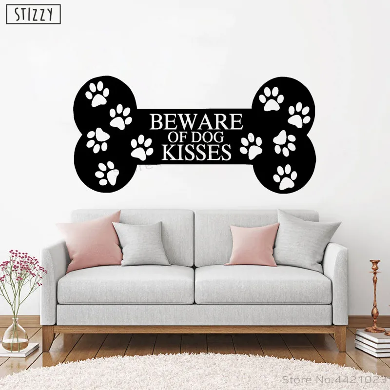 Настенная Наклейка stizzy собачьи лапы узор уход за животными настенные наклейки