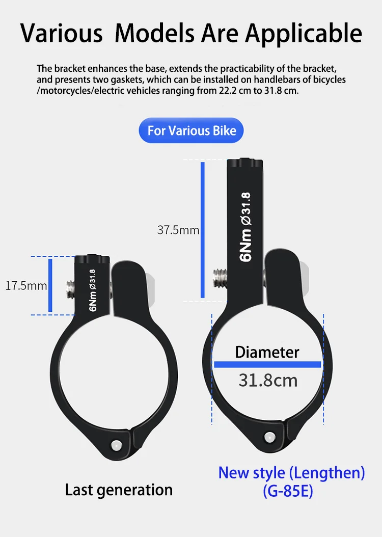 GUB G-85E Алюминиевый USB Перезаряжаемый Мотоцикл держатель телефона электрический велосипедный держатель телефона Поддержка gps для 4,0-6,7 дюймов держатель телефона