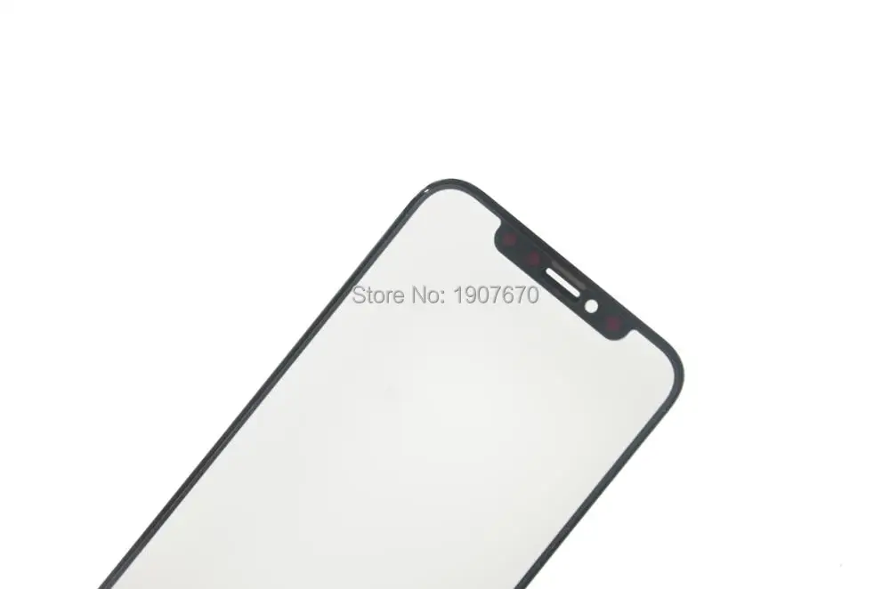 2X черный OEM передний стеклянный объектив с OCA клей для iPhone X XS Max экран внешнее стекло+ oca пленка Замена Ремонт Запчасти
