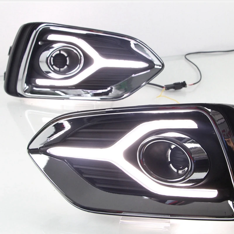 Желтая функция указателя поворота 2 шт. 12 В дневные ходовые огни для автомобиля