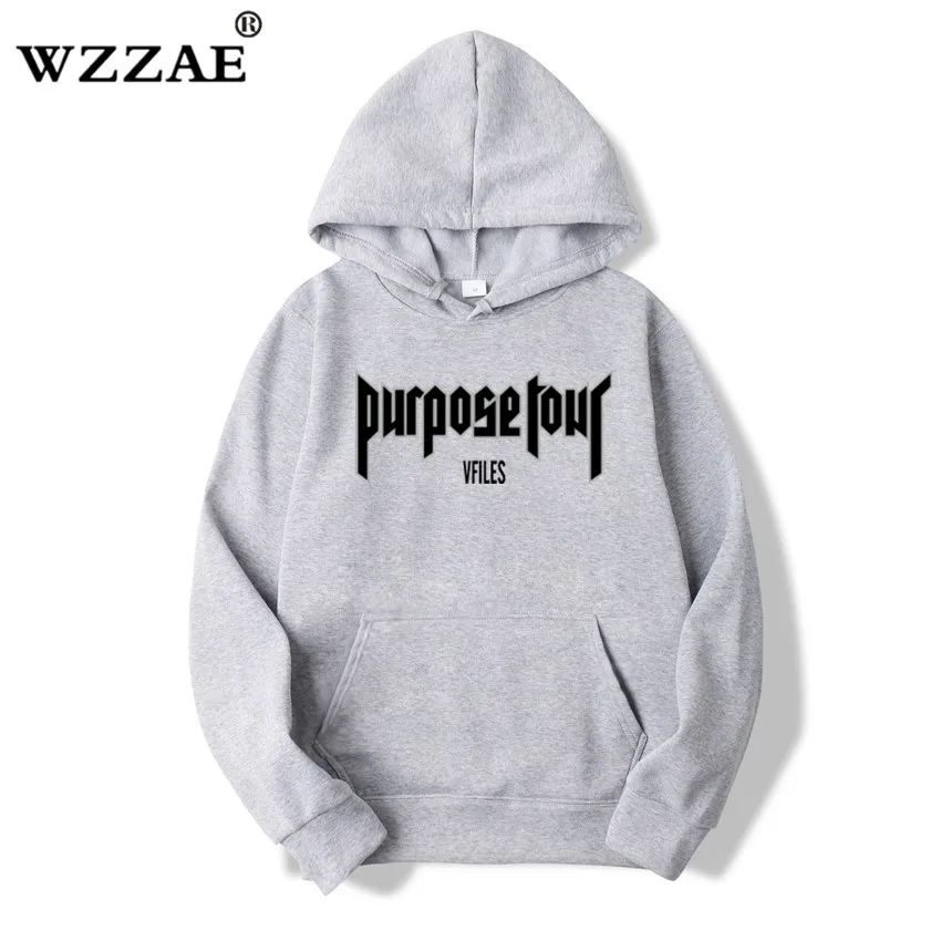 WZZAE 2018 Фирменная Новинка Мода PURPOSE TOUR Толстовки с капюшоном Джастин Бибер