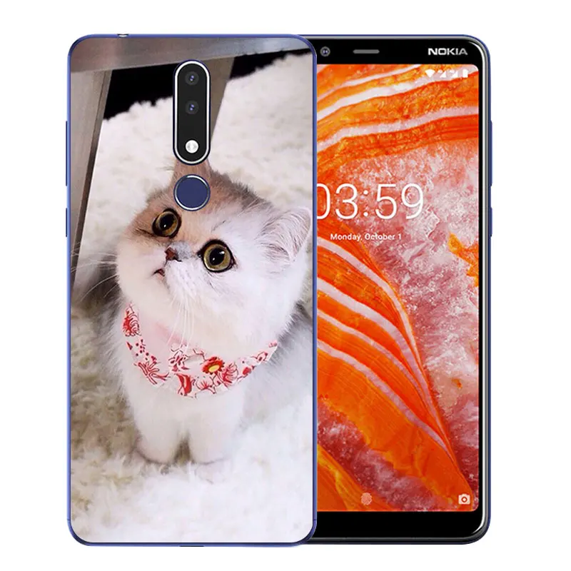 Задняя крышка для Nokia 3 2018/3 1 Силиконовые чехлы из ТПУ ультра тонкие с узором Marb
