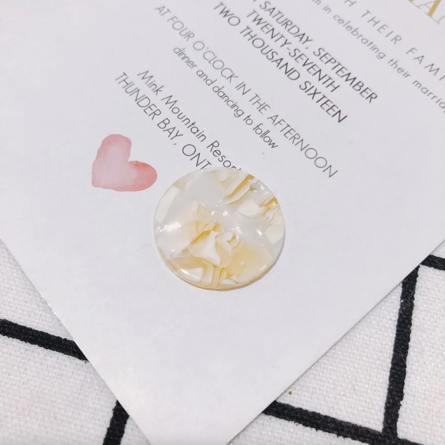 1-(24mm) DIY ювелирные изделия Аксессуары Япония и Южная Корея модные зерна ацетат диск серьги ручной работы материал кулон фиолетовый виноград 10 шт - Цвет: 1-(24mm)