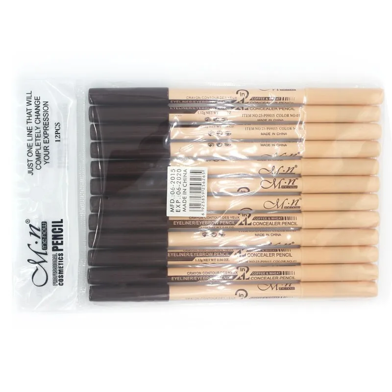 2 в 1 карандаш для макияжа Menow P09015 12 шт./лот|eyebrow pencil|eyebrows cosmeticspencil eyebrow |