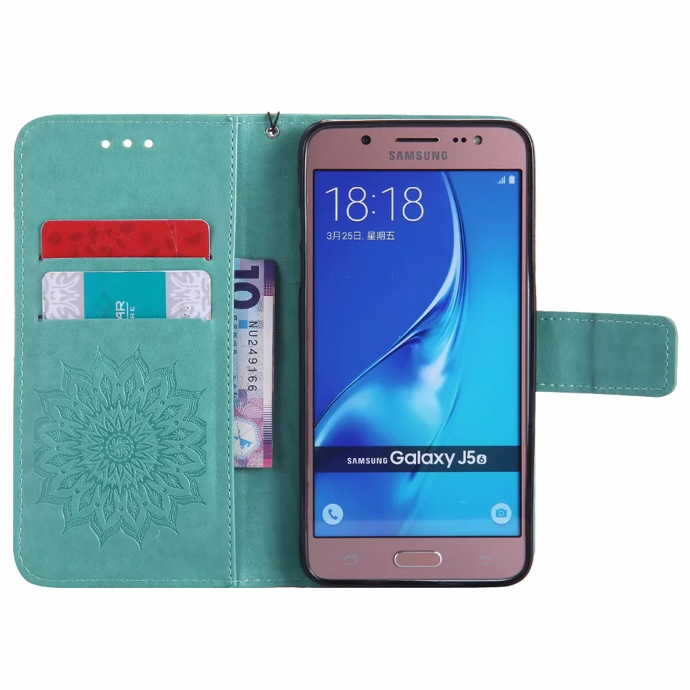 Рельефный цветочный чехол для Samsung Galaxy J5/J5 2016 J5 J510 + держатель карт|samsung galaxy j5|fundas