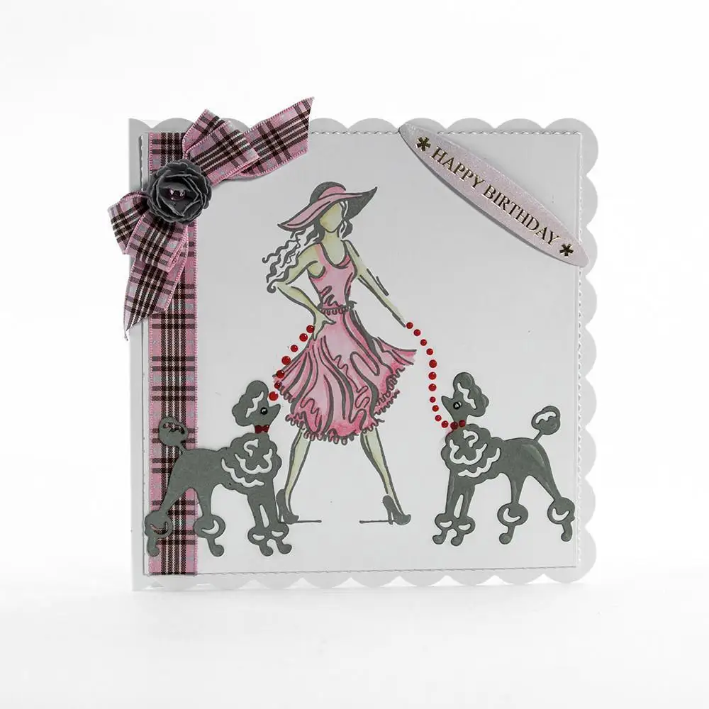 Женские металлические штампы для пуделя новинка 2019 трафареты сделай сам