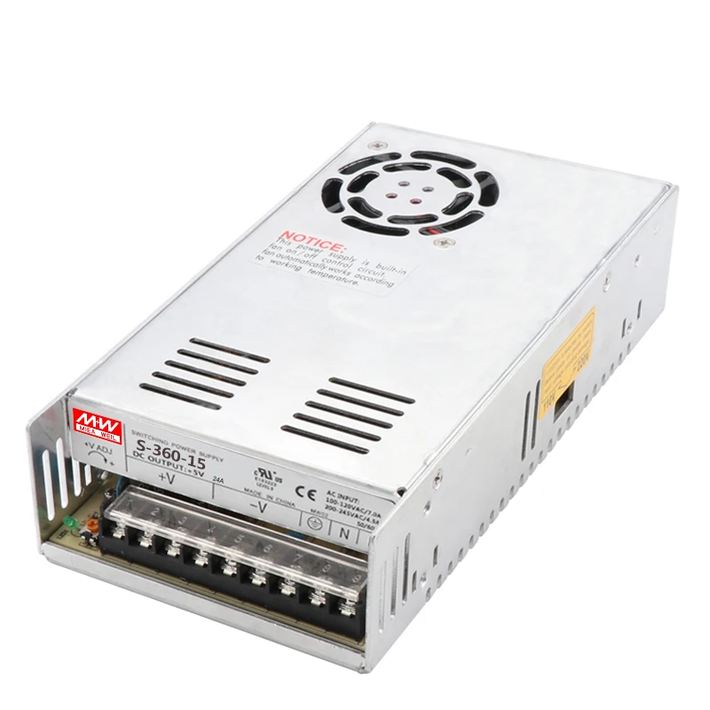 

360 Вт импульсный источник питания S-360-24 V15A 12V30A 15V/18V/36V48V 60V6A