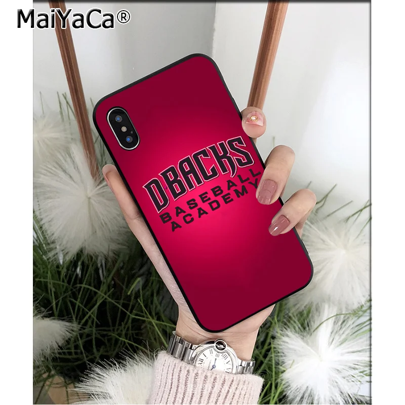 MaiYaCa Arizona Diamondbacks TPU Мягкий силиконовый черный чехол для телефона Apple iPhone 8 7 6 6S Plus X XS