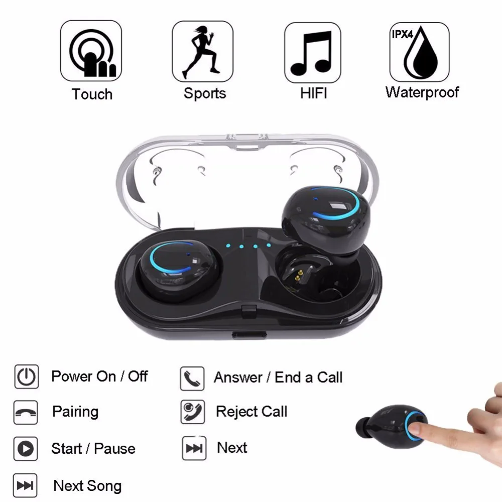 CUFOK Q18 наушники вкладыши TWS Bluetooth беспроводные с зарядным устройством мини динамик