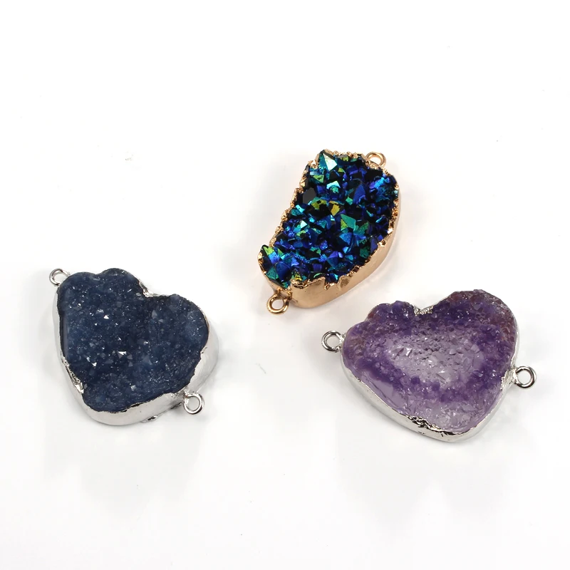 1pc Irregular Resin Stone Earrings Connectors Pendants Drops Diy Making Fake Opal Druzy Necklace Handmade Jewelry Findings | Украшения и