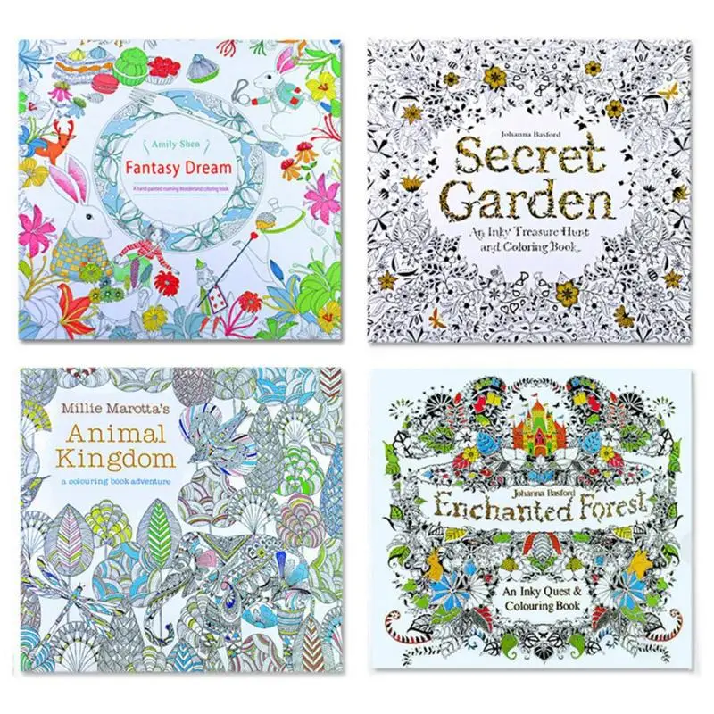 Модные детские носки ручной росписью раскраски книга Secret Garden Рисование Живопись на холсте книга для Давление удаления картина Бумага