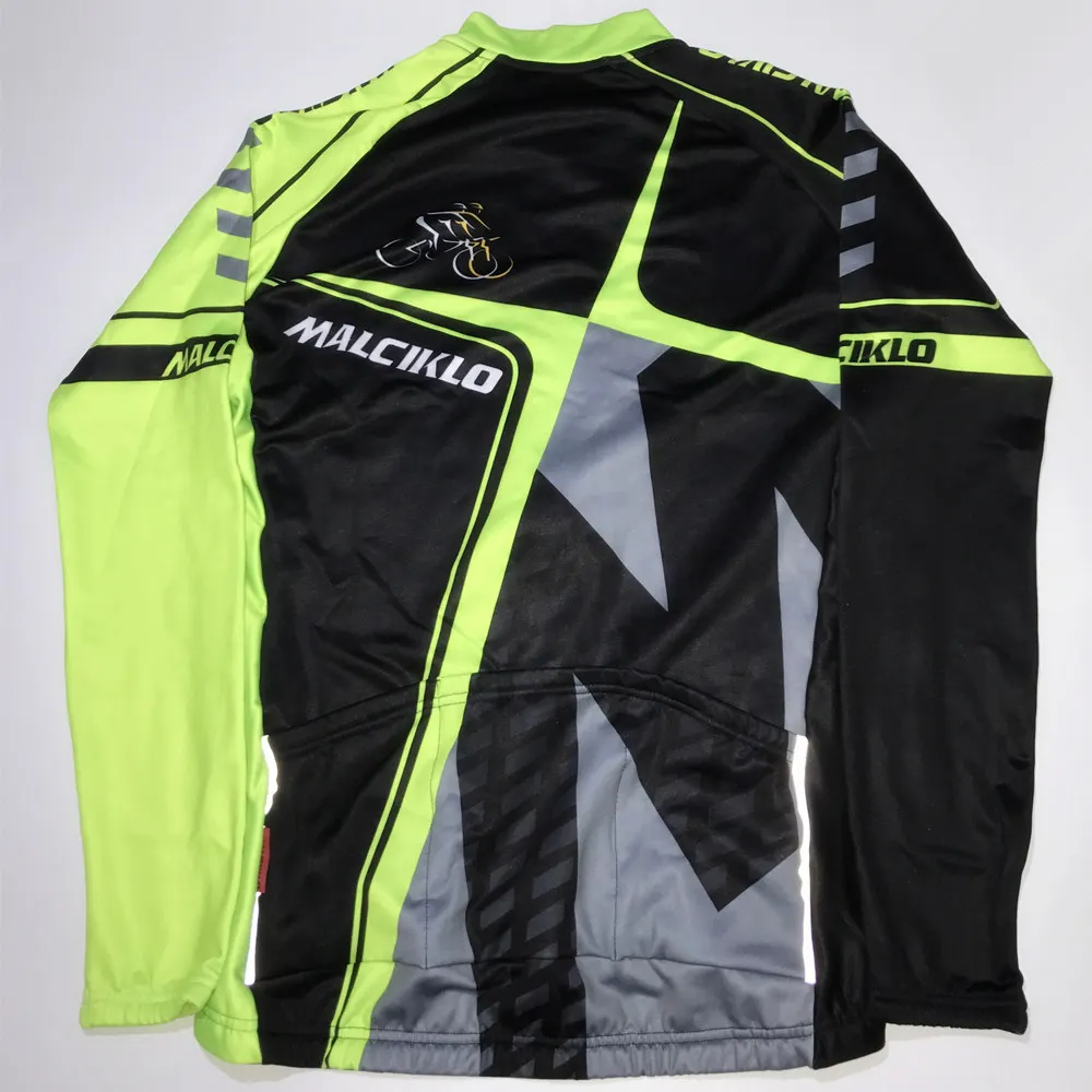 Malciklo Winter Cycling Jackets Thermal Fleece Bike Jersey Bicycle Clothes Clothing Or Keep Warm Outdoor Running Jacket | Спорт и