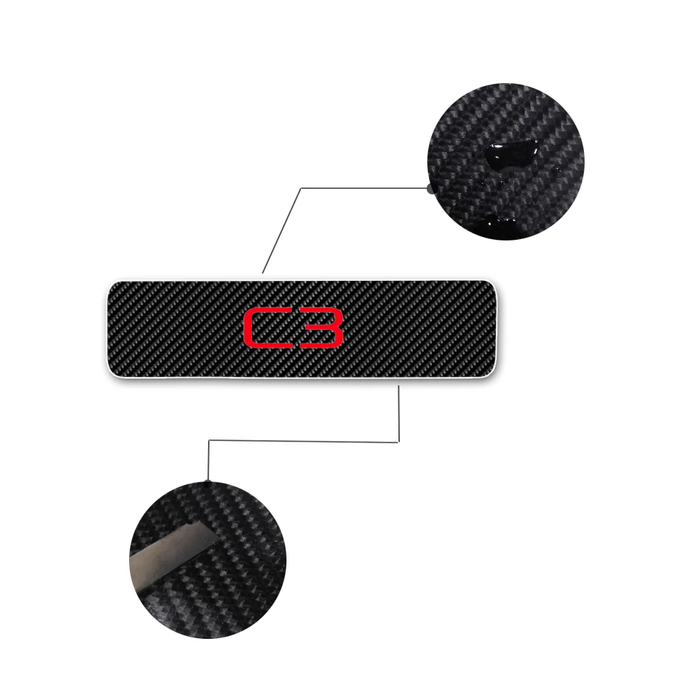 

Car Accessories Car Door Sills For Citroen C3 Door Threshold Plate Door Sill Scuff Plate 4D Carbon Fiber Vinyl Sticker 4Pcs