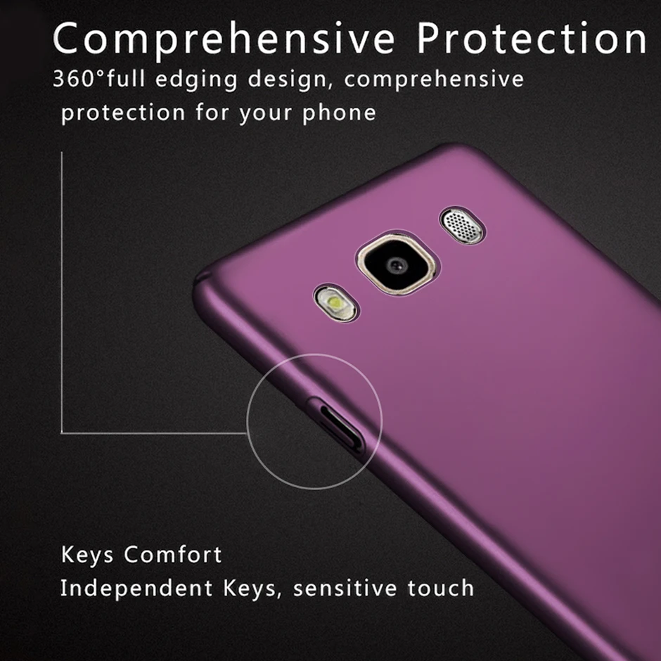 Роскошный простой чехол для Samsung Galaxy J5 2016 J510 Жесткая Пластиковая Задняя крышка из