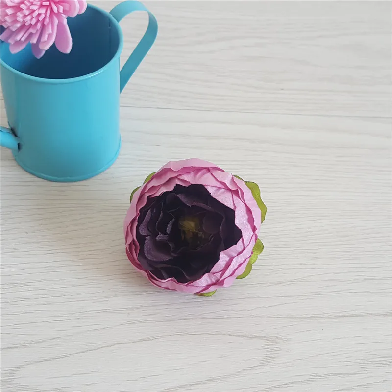 dark purple A002 5 шт. искусственный цветок 5-6 см пион из шёлка, Цветок голова Свадебная вечеринка DIY обувь под платье коллаж Декоративные искусственные цветы скрапбук - Цвет: dark purple