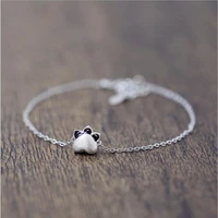 female high quality silver plated jewelry short paragraph accessories cat kit sweet bracelet sl038