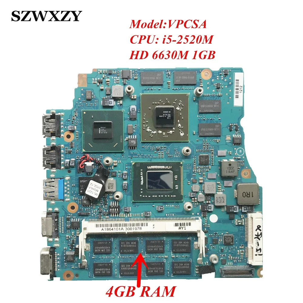 MBX 237 A1864101A для SONY VPCSA 13 3 дюймов материнская плата ноутбука HM67 с процессором i5 2520M 4