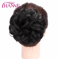 hanne synthetic fiber curly chignon elastic band scrunchie fake hair extension bundles updo hairpiece buns drawstring for woman