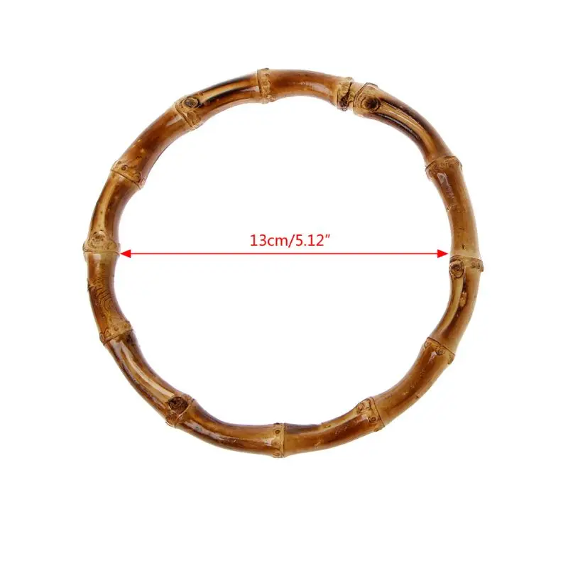 

1 x Round Bamboo Bag Handle for Handcrafted Handbag DIY Bags Accessories Good Quality 13x13cm