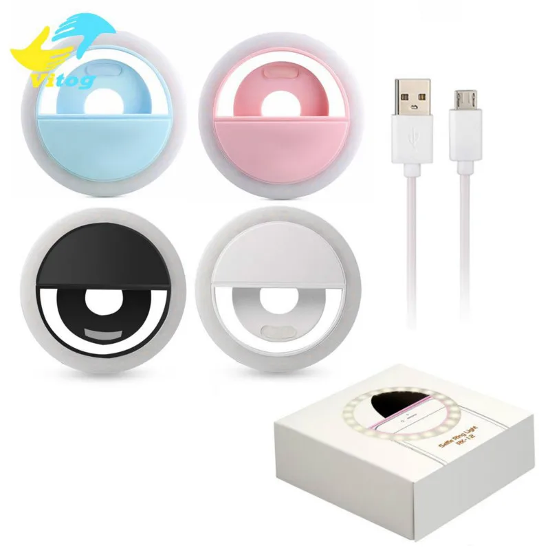 Универсальная портативная селфи лампа с ЖК вспышкой для iPhone 8 7 6 Plus Samsung (36