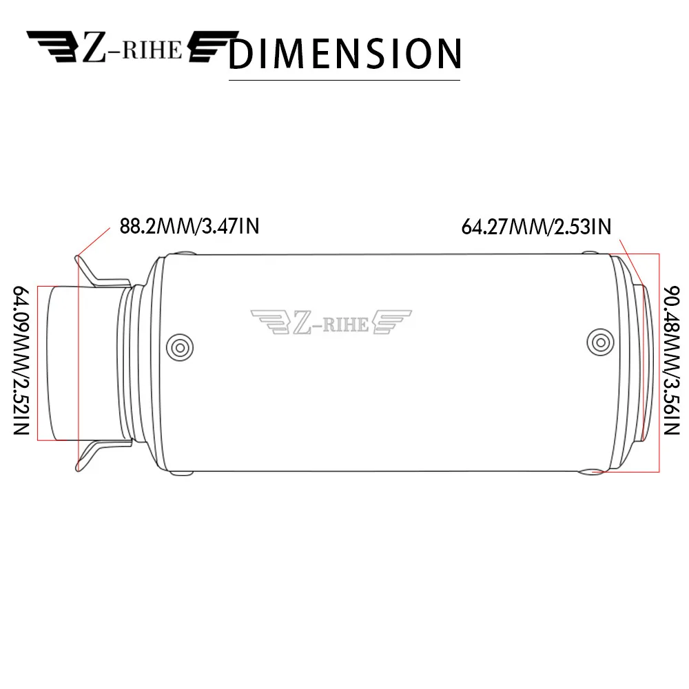 Универсальный мотоцикл глушитель выхлопной трубы для honda crf450 CRF250 MSX 125 CB1100 CB1300