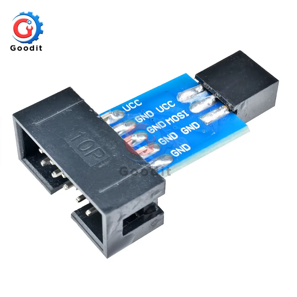 2шт 10Pin в 6PiN конвертировать стандартный 10 Pin 6 адаптер платы для ATMEL STK500 AVRISP USBASP ISP