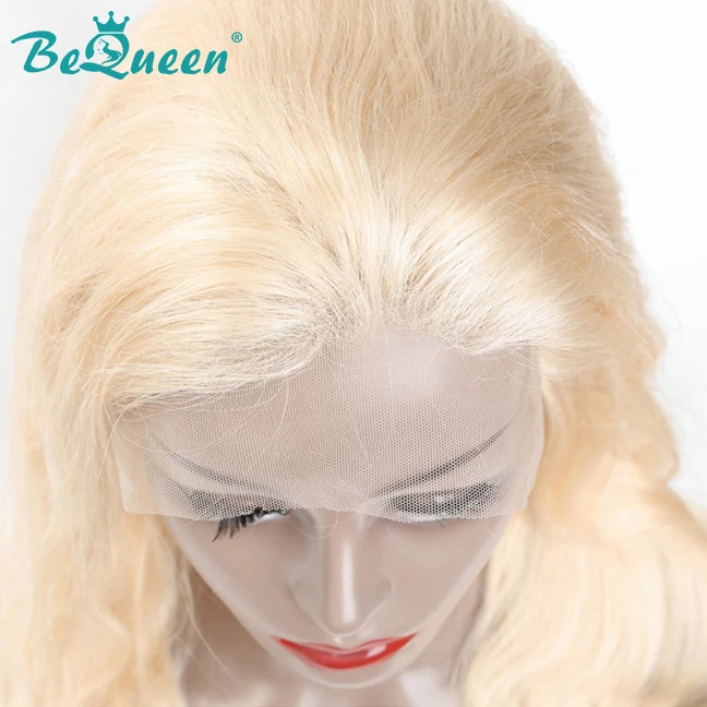 Парики BeQueen Hair 13*6 передние парики из человеческих волос на сетке 613 # светлые