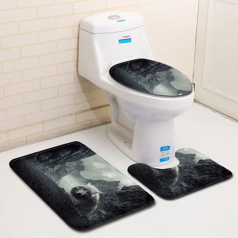 3 шт. Нескользящие коврики для ванной комнаты унитаза|Коврики ванной| |