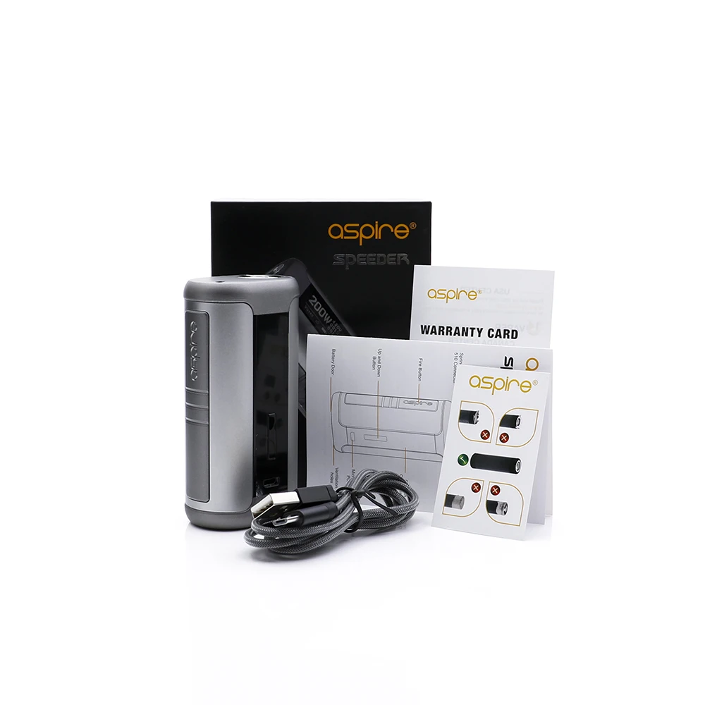 Оригинальный Aspire 200 W модуль ускорителя электронная сигарета TC коробка батарея