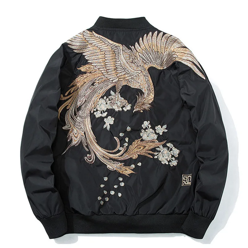 Japanese embroidered jacket Fashion new Bomber Jackets winter warm Coat Mens Pilot windbreaker Male autumn Thin Coats | Мужская одежда