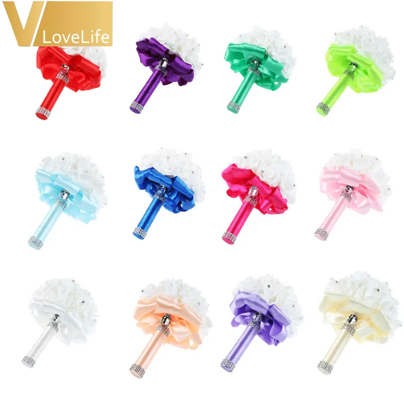 Свадебный букет с жемчугом Свадебная Роза для подружки невесты цветок