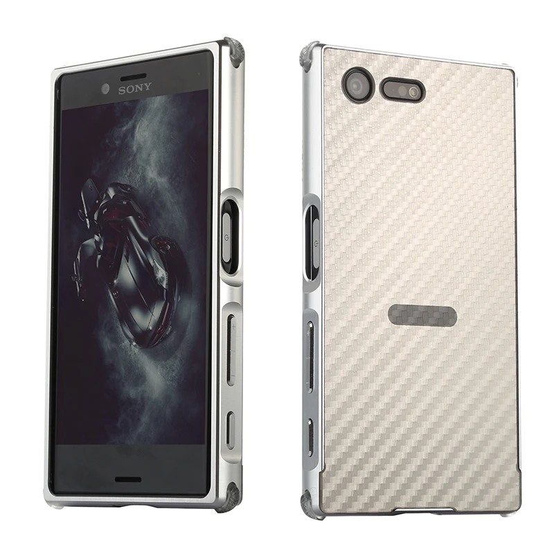 Для sony Xperia X Compact F5321 чехол алюминиевая металлическая рамка+ жесткий чехол из углеродного волокна для sony Xperia X Compact XCompact