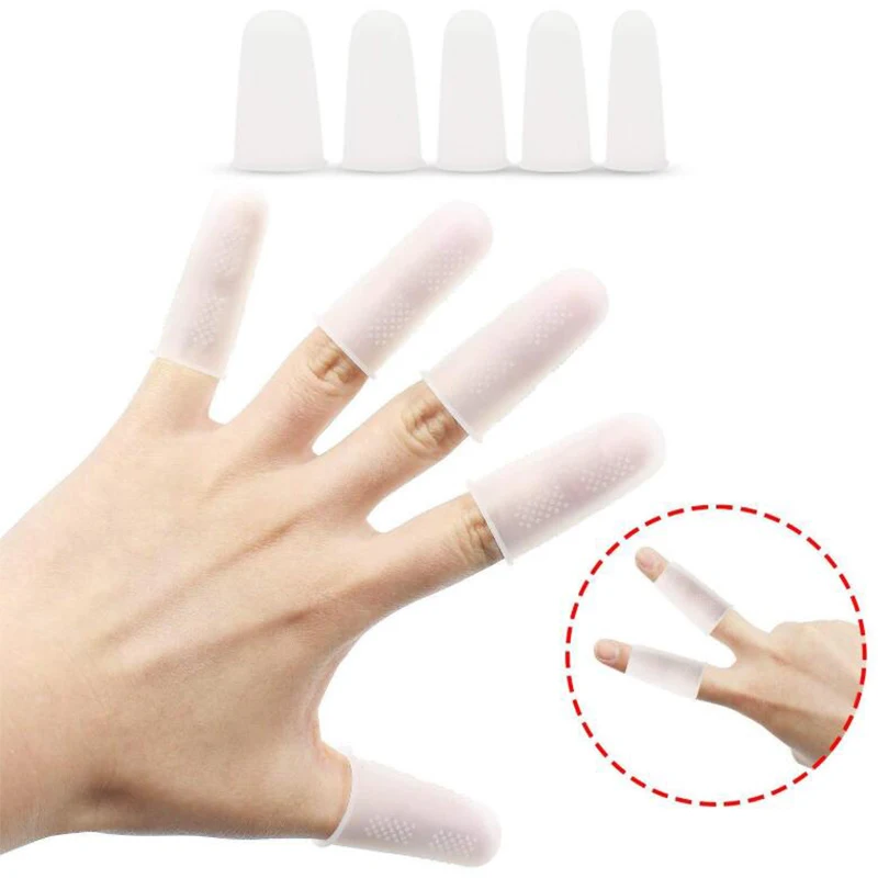 5pcs/set Silicone Protector Glue Gun Finger Caps With Particle Non-slip Anti-scalding Insulation Fingers Cover | Дом и сад