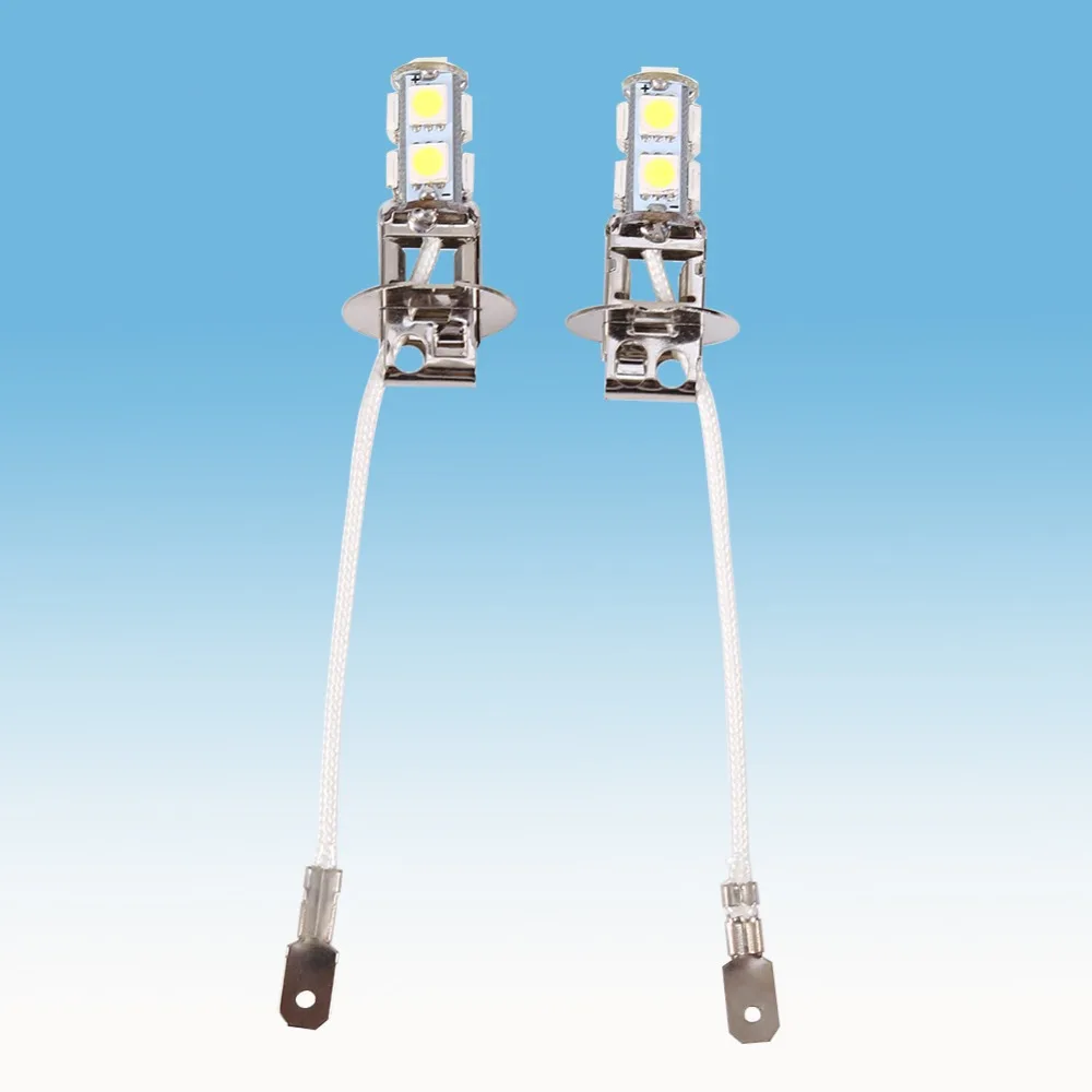 2 шт. H3 светодиодный противотуманные фонари 5050 белый 9 SMD СВЕТОДИОДНЫЙ DC12V Авто ясно Противотуманные фары дальнего света Лампа повышенной яркости