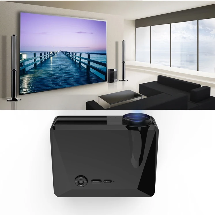 Simplebeamer 1080p LED Portable Projector S200 2500 Lumens Home Theatre Beamer 2*HDMI and USB Ports for Video Game Outdoor Camp |
