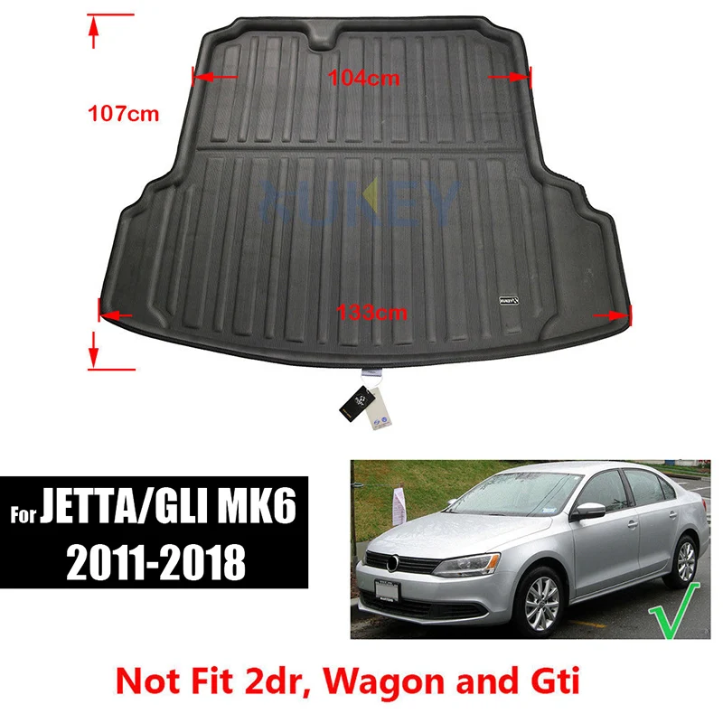 For jettaMK6 11-18 XUKEY для VW Jetta Golf GTI 5 6 7 MK7 R R32 Rabbit Tiguan MK1 Touran T-roc TROC багажника коврик лоток - Название цвета: For jettaMK6 11-18