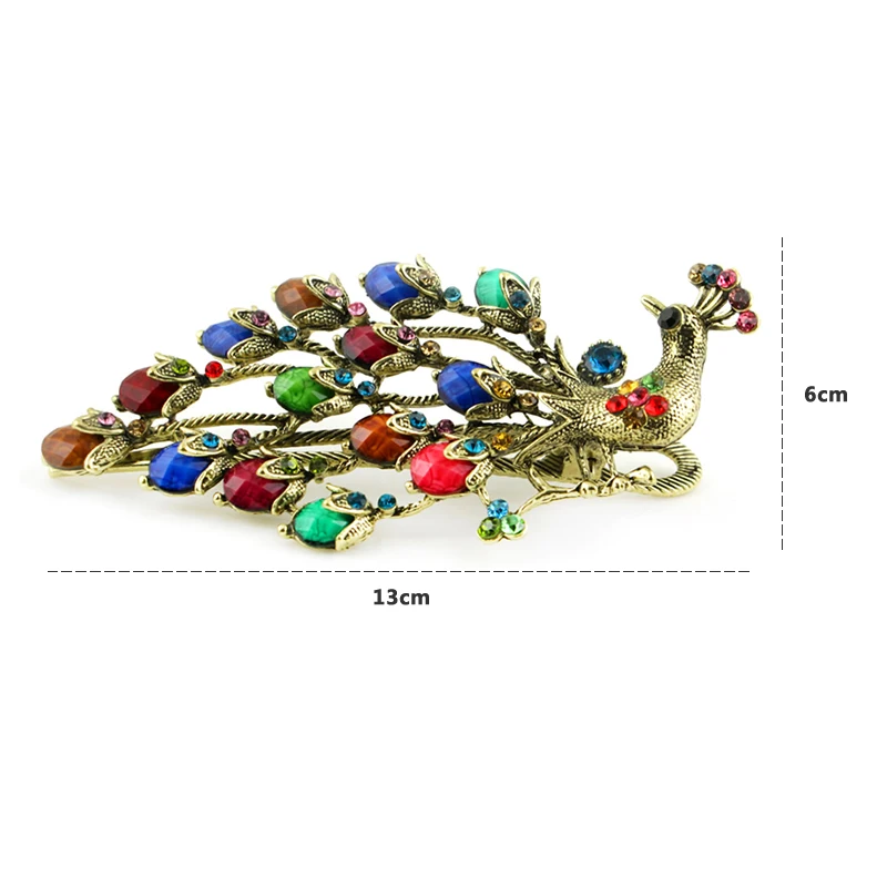 Винтажные гребни для волос в стиле ретро с павлином античные аксессуары заколки