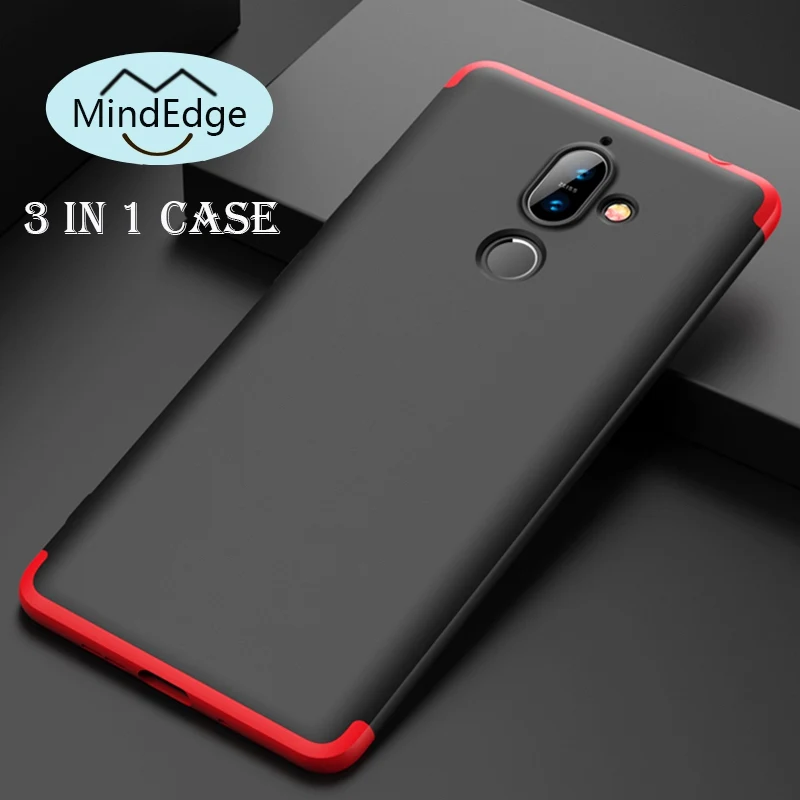 Защита Ultra Slim чехол для телефона Nokia 7 Plus 3 в 1 матовый жесткая задняя панель из