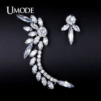 umode wedding cz earrings for women fashion stud earrings asymmetric studs new aaa zirconia earrings femme girls gifts ue0209