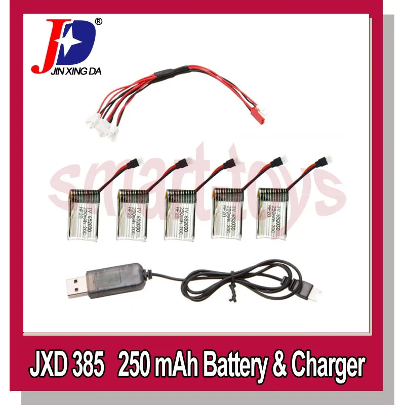 Зарядное устройство JXD 385 USB с кабелем 1 5 и аккумулятором для JD 388 Hubsan X4 H107L H107C H107D U816A