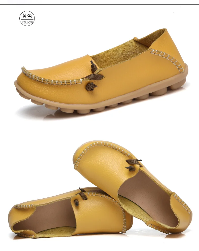 Обувь из натуральной кожи; женская обувь на плоской подошве; мокасины; zapatos mujer; лоферы из мягкой кожи; женская повседневная обувь на плоской подошве; большие размеры 35-44