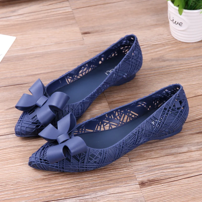 Новинка прозрачная обувь с перфорацией сезон лето коллекция 2019 года женские