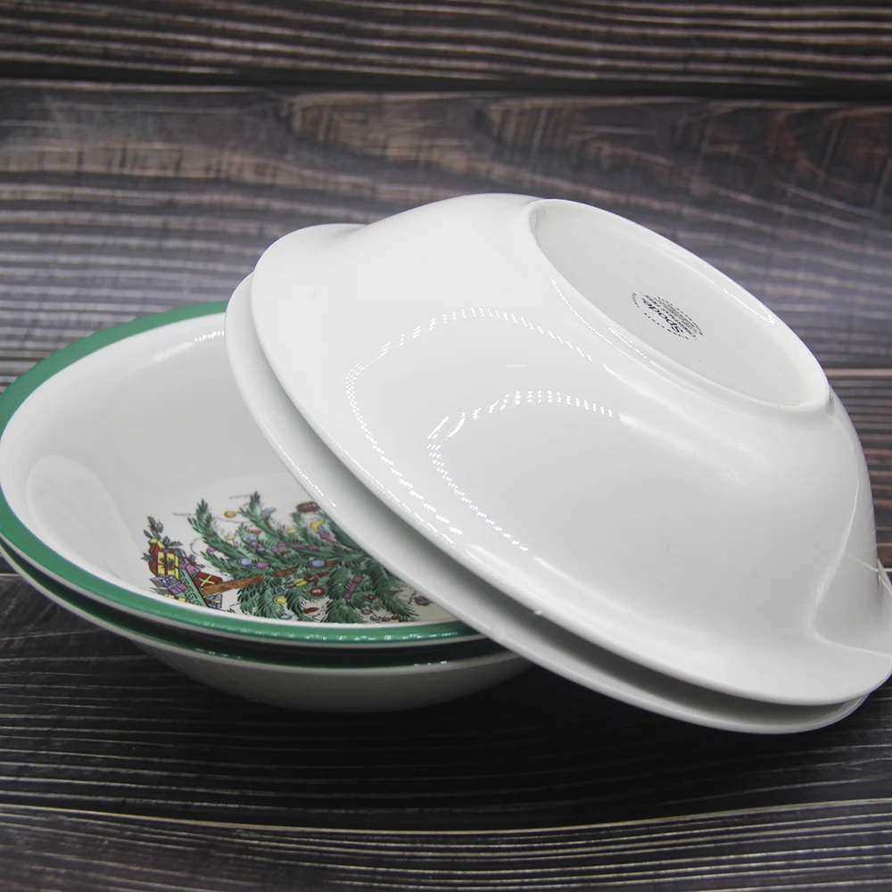 Набор 4 8 дюймов миска для рождественской елки посуда Салатница холодное блюдо