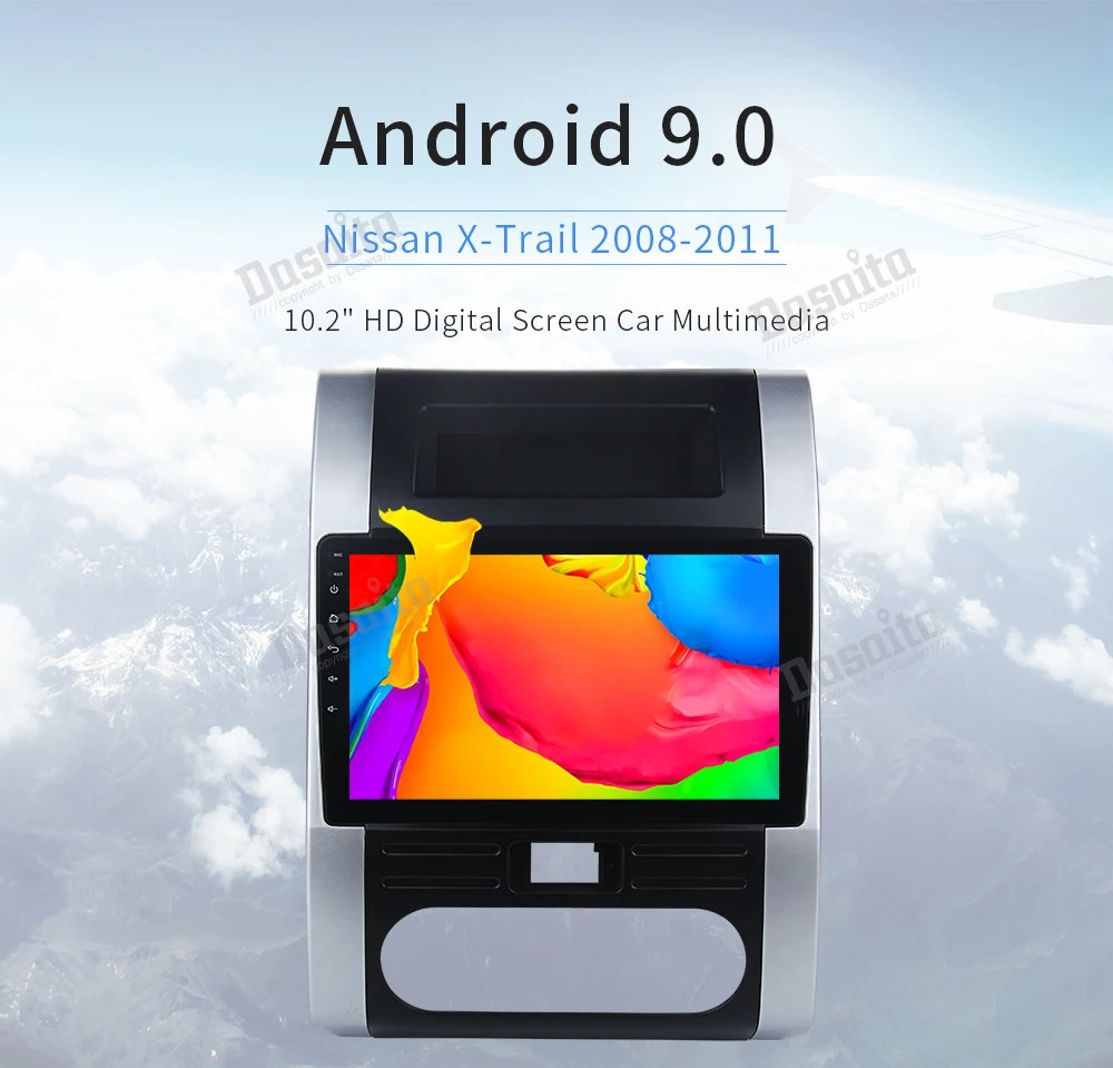 10," Android 9,0 автомобиль радио для Nissan X-trail 2008 2009 2010 2011 2012 2013 Мощный с двумя камерами, процессор Rockchip PX5 Octa Core gps
