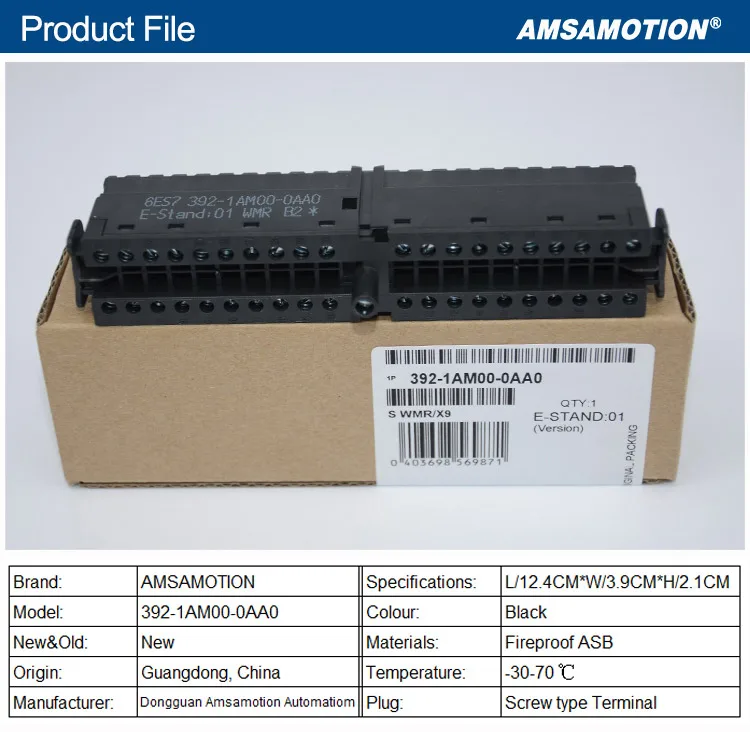 40pin передний разъем 6ES7 392-1AM00-0AA0 подходит Siemens S7-300 PLC 6ES7392-1AM00-0AA0