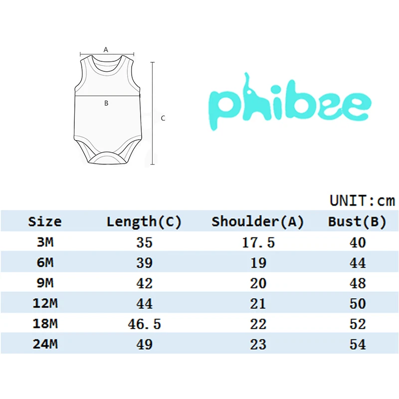 Phibee/Одежда для маленьких девочек Комбинезоны унисекс Хлопковая детская одежда с