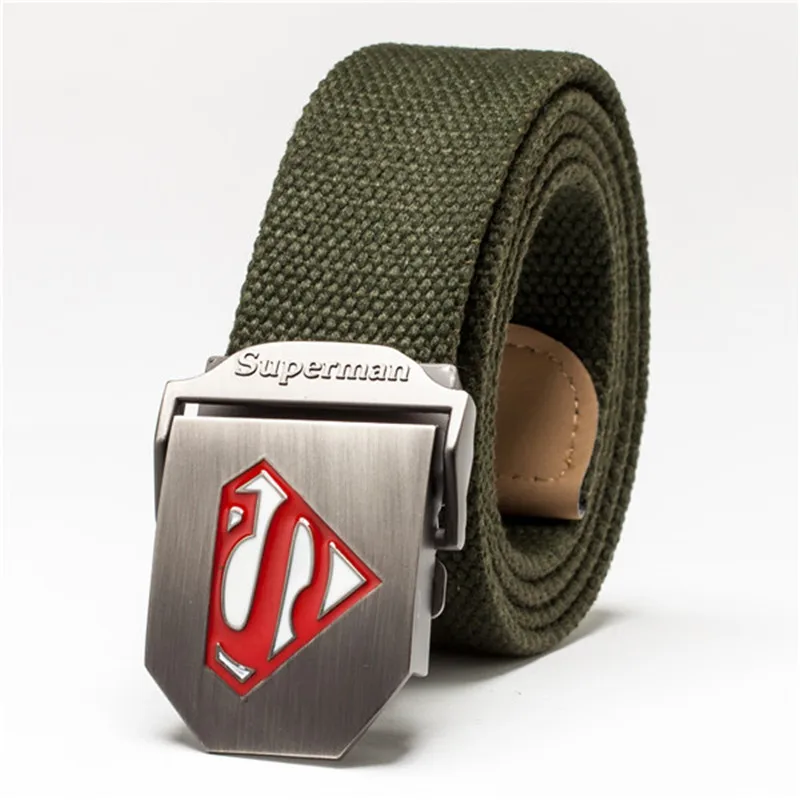 Супермен тактический ремень холст мужские Новые широкие толстые военные ремни